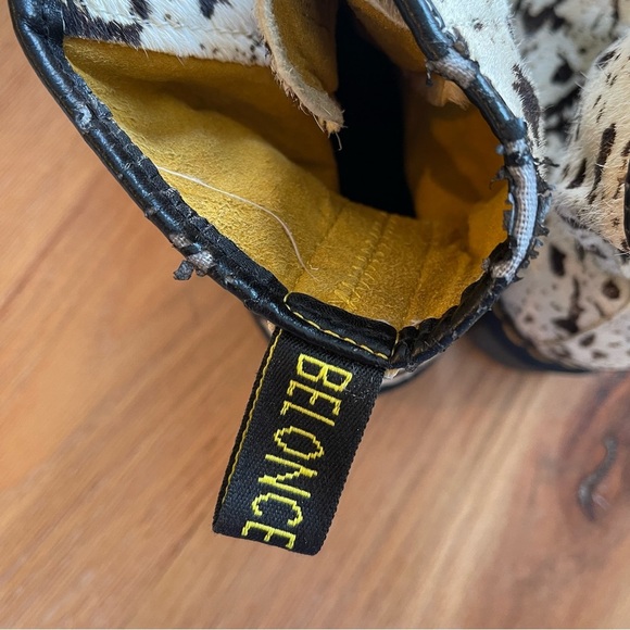 Belonce Combat Boots Women’s 6.5 Cow Print Hairon Grunge Funky Grunge Western - Picture 10 of 10